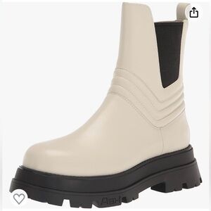 New Ash Eros Cream Lug Sole Chelsea Platform Boots Size 40 US 10